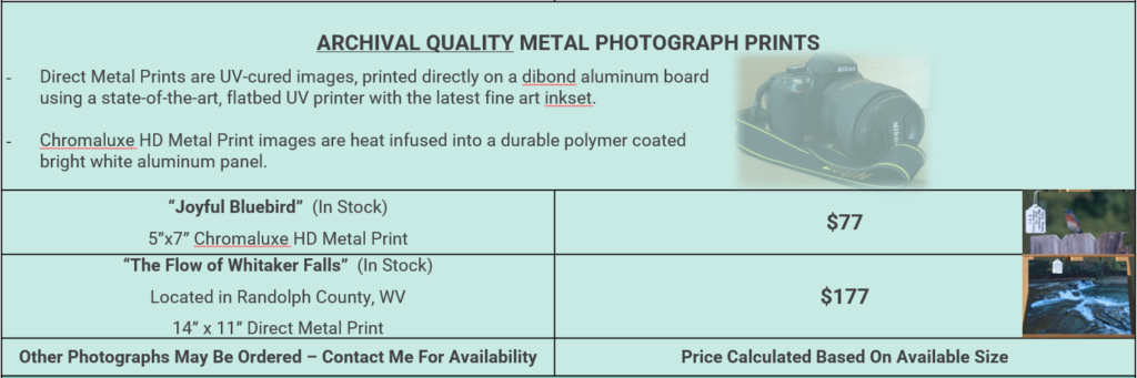 Prices for Metal Photograph Prints